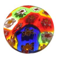Millefiori Glas Cabochon, Millefiori Lampwork, flache Runde, DIY, gemischte Farben, 18x5.5mm, verkauft von PC