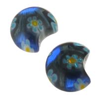 Cabochon de verre Millefiori, Millefiori Lampwork, DIY, couleur bleu foncé Vendu par PC