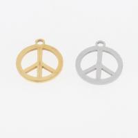 Stainless Steel Pendants, Peace Logo, plated, DIY & hollow Approx 1mm 
