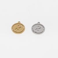 Stainless Steel Pendants, Round, plated, DIY & hollow Approx 1mm 