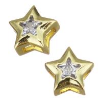 Cubic Zirconia Brass Pendants, Star, plated, fashion jewelry & DIY & with cubic zirconia, nickel, lead & cadmium free Approx 
