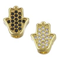 Cubic Zirconia Micro Pave Brass Beads, Hand, plated, fashion jewelry & DIY & with cubic zirconia nickel, lead & cadmium free Approx 2mm 