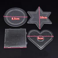 DIY Hama Fuse Beads Supplies, Plastic, Geometrical Pattern, patchwork & multifunctional clear, 2.6mm 