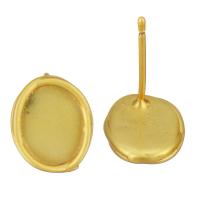Messing Ohrring Stecker, sang vergoldet, DIY, 9x11x14mm,7x9mm,1mm, verkauft von Paar