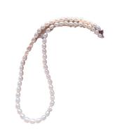 Collar de Perlas Natural de Freshwater, Perlas cultivadas de agua dulce, Esférico, para mujer, Blanco, 400mm, Vendido por Sarta