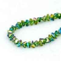 Dreieckiger Kristall Perlen, plattiert, unterschiedliche Farbe und Muster für die Wahl & DIY, Crystal CAL, 6mm, 95PCs/Strang, verkauft von Strang