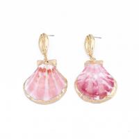 Shell Drop Earring, plated & for woman 