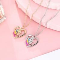 Zinc Alloy Necklace, Unicorn, plated, for woman & hollow 420+50,22*23mm 