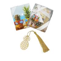 Bookmark en fer, ananas, Plaqué de couleur d'or rose, teints & creux, Or Vendu par PC
