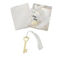 Bookmark en fer, avec Fibre de polyester, clé, Plaqué de couleur d'or rose, teints, argent Vendu par PC