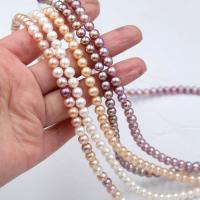 淡水養殖の真円真珠, 天然有核フレッシュウォーターパール, ラウンド形, 選択のための異なる色とパターン & DIY, 無色, 6-7mm, 売り手 ストランド