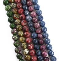 Sesame Джаспер, Природный камень, Круглая, Связанный вручную, DIY & разные стили для выбора, Много цветов для выбора, 12mm, продается Strand