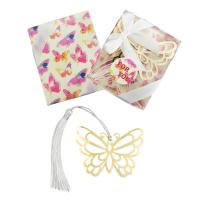 Bookmark en fer, avec Fils de polyester, papillon, Placage, teints & creux, blanc Vendu par PC