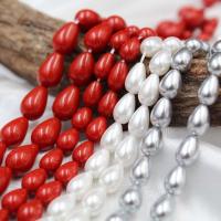 Dyed Shell Beads, with Shell Pearl, Teardrop, plated & DIY  6*9mm6*10mm8*12mm 