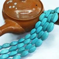 Perles en Turquoise naturelle, clairon torsadé, poli, DIY, bleu, 9*18mm cm, Vendu par brin