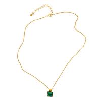 Titanium Steel Jewelry Necklace, portable, golden, 40+ 