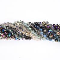 Perles de cristal bicône, Placage, DIY, plus de couleurs à choisir, 4*5mm Environ 1mm, Vendu par brin