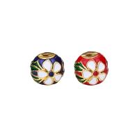 Enamel Zinc Alloy Beads, Round, gold color plated Approx 1.5mm 