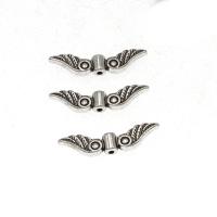 Zinc Alloy Jewelry Beads, Wing Shape, antique silver color plated, DIY, nickel, lead & cadmium free, 19*7*1mm Approx 1mm, Approx 