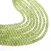 Perles péridot naturel, Olivine naturelle, Rond, DIY & facettes, vert clair, Vendu par brin