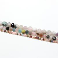 Смешанные бусы с драгоценными камнями, Многоцветный камень, Круглая, натуральный, DIY & граненый, разноцветный, продается Strand