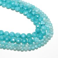 Perles amazonite, Rond, naturel, DIY & facettes, bleu, 4mm, Environ Vendu par brin