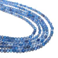 Natural Blue Agate Beads, Round, DIY & faceted, blue, 4mm, Approx 