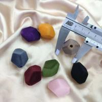 Solid Color Acrylic Beads, Rhombus, DIY & with velveteen covered 30*23mm Approx 2.3mm 