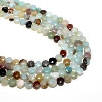 Perles amazonite, Plat rond, naturel, DIY & facettes, couleurs mélangées, 4mm Vendu par brin