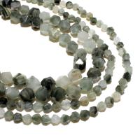 Russische Serpentine Perlen, Rhombus, natürlich, DIY & facettierte, gemischte Farben, verkauft von Strang