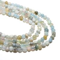 Perles aigue-marine, Plat rond, naturel, DIY, bleu ciel, 6*8mm, Environ Vendu par brin