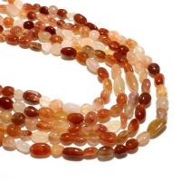 Natürliche Botswana Achat Perlen, Ellipse, DIY, farbenfroh, 6*8mm, ca. 48PCs/Strang, verkauft von Strang