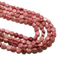 Holzmaserung Stein Perlen, Grain Stein, Ellipse, natürlich, DIY, rot, 6*8mm, ca. 48PCs/Strang, verkauft von Strang