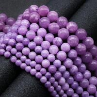 Lila Chalcedon, violetter Chalzedon, rund, poliert, DIY & Weitere Größen für Wahl, keine, 6-12mm, Länge:38 cm, verkauft von Strang
