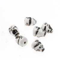 Animal Porcelain Beads, plated, DIY 12*16.5*17mm 