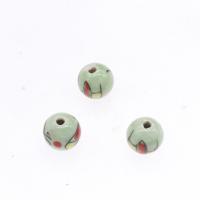 Printing Porcelain Beads, Round, plated, DIY 12*12mm Approx 2mm 