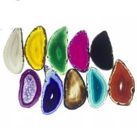 Agate Pendants de Quartz , quartz clair, poli, envoyé au hasard, couleurs mélangées, Vendu par PC