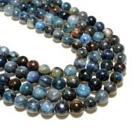 perles de disthène bleu, Rond, naturel, DIY, bleu, 8mm, Environ Vendu par brin