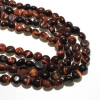 Tiger Eye Beads, Red Tiger Eye Stone, Ellipse, natural, DIY, dark brown 