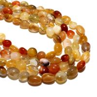 Natürliche Botswana Achat Perlen, Ellipse, DIY, gelb, 8*10mm, ca. 36PCs/Strang, verkauft von Strang