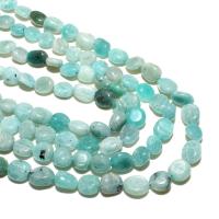 Perles amazonite, ellipse, naturel, DIY, bleu ciel, 8-10mm, Environ Vendu par brin