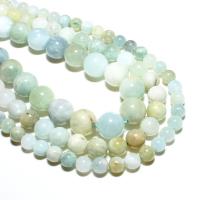 Perles amazonite, Rond, naturel, DIY, multicolore, Vendu par brin