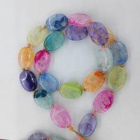 Perle Agate arc en ciel naturelle , ellipse, poli, DIY, couleurs mélangées, 7*13*18mm, Vendu par brin