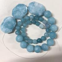 Dyed Marble Beads, blue, 32x22-16mmx10mm [