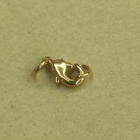 Brass Lobster Claw Clasp, gold color plated, DIY 