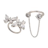 Железо палец кольцо, Медный-покрытый-железо, бабочка, разный размер для выбора & Женский, Много цветов для выбора, продается Strand