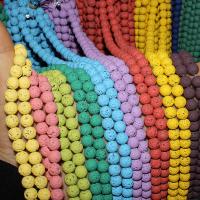 Многоцветная лава, Круглая, Другое покрытие, DIY & разные стили для выбора & конфеты стиль, Много цветов для выбора, продается Strand