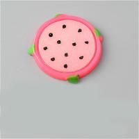 Mobile Phone DIY Decoration, Plastic, Pitaya, pink, 25*25mm 