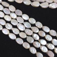 Petites perles cultivées en eau douce, perle d'eau douce cultivée, ovale, blanc Environ 14.5 pouce, Vendu par brin