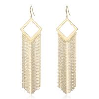 Fashion Fringe Earrings, Brass, plated, for woman 